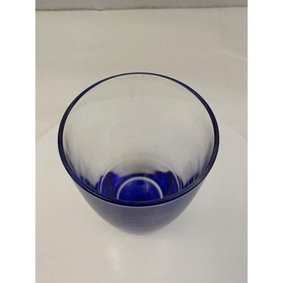 Ciroc Logo Vodka Martini Cocktail Drinking Glass Clear w Blue Base Italy - EUC - Picture 2 of 4